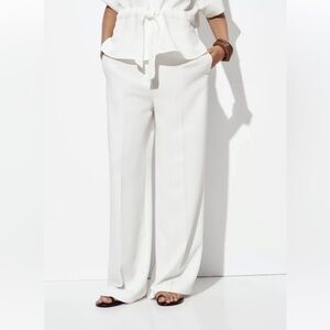 Zara White Wide-Leg Pants
